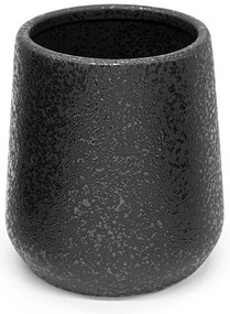 Set accessori bagno in ceramica nero effetto glitter