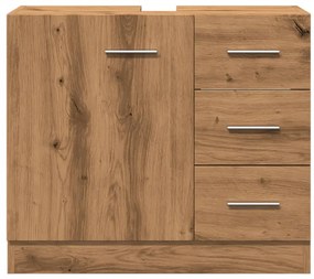 Mobile lavabo rovere artigianale 63x30x54 cm in truciolato