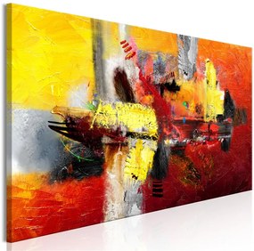 Quadro Free Space (1 Part) Narrow  Colore Giallo, Dimensioni e Misure 120x40