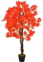 Albero di Acero Artificiale con Vaso Rosso 120 cm cod mxl 62774