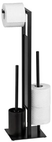 WENKO 23708100 - Scopino WC RIVALTA 18x70 cm nero