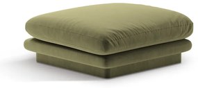 Poggiapiedi in verde chiaro con rivestimento in velluto Torino – Micadoni