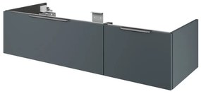 Mobile da bagno sotto lavabo SENSEA Neo grigio laccato lucido L 135 x H 32 x P 48 cm 1 cassetto, lavabo non incluso
