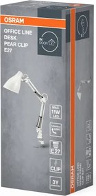 Osram - Lampada da scrivania con morsetto DESK LINE 1xE27/11W/230V bianca