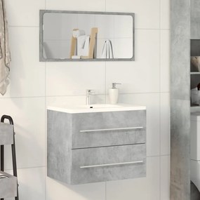 Mobile lavabo grigio cemento 60x38,5x48 cm in legno multistrato