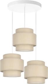 Brilagi - Lampadario a sospensione con cavo RESNA 3xE27/60W/230V Ø 45 cm beige