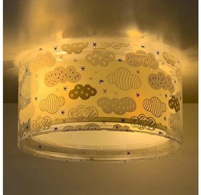 Dalber 41416E - Plafoniera per bambini CLOUDS 2xE27/60W/230V grigio