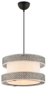 Lampadario a cavo HALO 1xE27/60W/230V crema/grigio