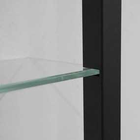 Mensola nera in metallo con ripiani multipli 46 cm Cubic – Spinder Design