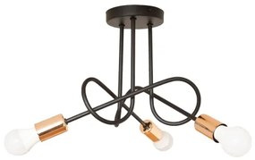 Lampadario a LED da incasso OXFORD 3xE27/15W/230V Nero