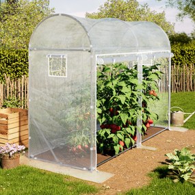 TOOLPORT Serra tunnel per pomodori 1x3m, telo in PE, bianco - (9043)