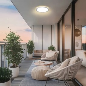 Brilagi - Lampada da soffitto per bagno ULTRASOTTILE LED/12W/230V Ø 22,5 cm argento IP54