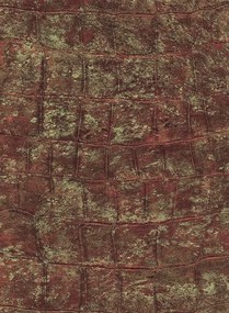 Leder Tapete Bic Croco von Elitis - Rot