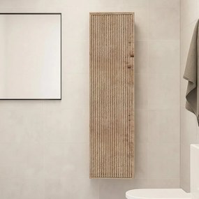 Colonna per mobile bagno PORTOFINO 1 anta P 16 x L 33.7 x H 139 cm rovere oro