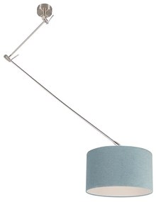 Lampada a sospensione moderna in acciaio con paralume minerale 35 cm - Blitz