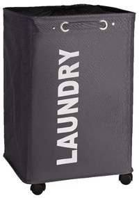 Cesto portabiancheria Quadro grigio, 79,2 l Corno - Wenko