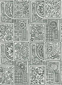 Cole & Son Carta da parati Bellini - Charcoal/ White
