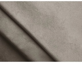 Divano angolare beige (con penisola a sinistra) con rivestimento in velluto Moana – Makamii