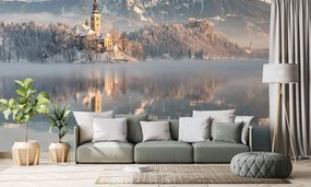 Carta da parati – Chiesa sul lago Bled in Slovenia