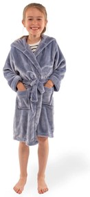 Accappatoio per bambini blu in micropile Delux – Tiseco Home Studio