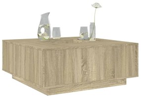 Tavolino Salotto Rovere Sonoma 100x100x40 Cm Legno Multistrato /