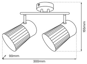 Faretto BEST 2xE14/40W/230V nero