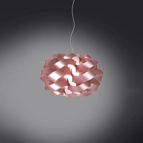 Sospensione Moderna 1 Luce Cloud D30 In Polilux Rosa Metallico Made In Italy