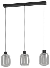 Lampadario LED design Molochio-Z nero, luce con 3 temperature di colore 1500 lumen, EGLO