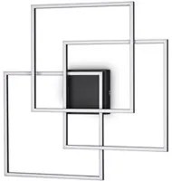 Plafoniera Moderna Frame Metallo Nero Led 35W 3000K Luce Calda