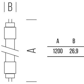 Tube T8 1100lm 1200mm 11,6W FOOD