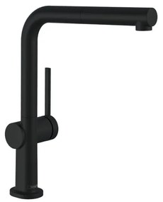 Rubinetto da cucina con doccetta a l Talis M54 nero verniciato satinato HANSGROHE