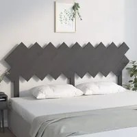 Testiera per Letto Grigio178x3x80,5cm in Legno Massello di Pino cod mxl 46177