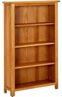 Libreria a 4 Ripiani 70x22x110 cm in Legno Massello di Rovere cod mxl 65872