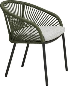 Sedia da esterno verde in metallo/in imbottito Novella – House Nordic