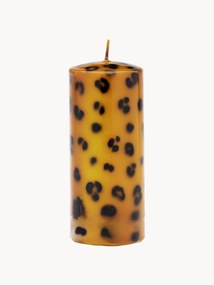 Candela a colonna fatta a mano Leopard, alt. 15 cm