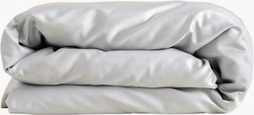 Copripiumino in raso di cotone Pearl Gray