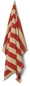 Ferm Living - Alee Beach Towel Light Camel/Red ferm LIVING