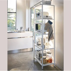 Scaffale bianco opaco in acciaio 60x170x46,5 cm Tower – YAMAZAKI