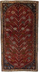 Shiraz Tappeto persiano 120 x 230 Rosso (Iran) Annodato A Mano
