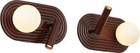 Set di 2 Applique Retrò Marroni Incl. LED Dimmerabile a 3 Fasi e USB-C - Lila
