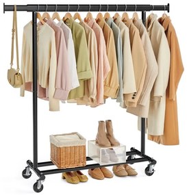 Appendiabiti mobile a piantana LINEA, nero