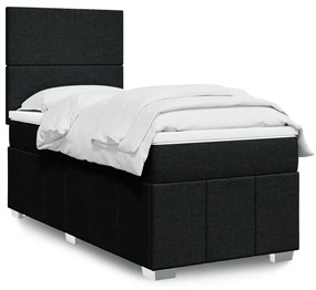 Giroletto A Molle Con Materasso Nero 90x200 Cm İn Tessuto /