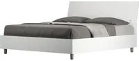 Letto matrimoniale con rete 160x190 testata inclinata bianco frassino Demas