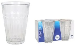 Set di Bicchieri Duralex Picardie Cristallo 4 Unità (ø 8,8 x 12,4 cm) (360 cc)