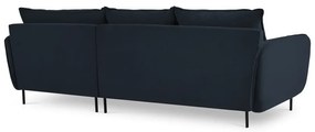 Divano angolare in velluto blu scuro (angolo destro) Vienna - Cosmopolitan Design