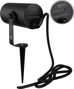 Faretto da Giardino 12W RGB+CCT IP66 con Picchetto Dimmerabile Colore RGB+CCT