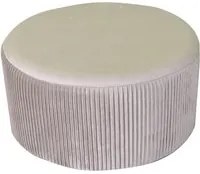 Puff velluto beige tondo cm 56h28