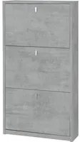 Scarpiera slim salvaspazio tre ante Beton Cemento 63x18x h117 cm