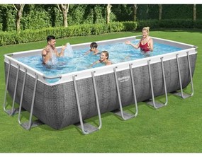 Power Steel Set Piscina Rettangolare 488x244x122 cm Bestway