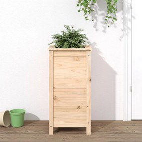 Fioriera Da Giardino 40x40x78 Cm İn Legno Massello Di Pino /